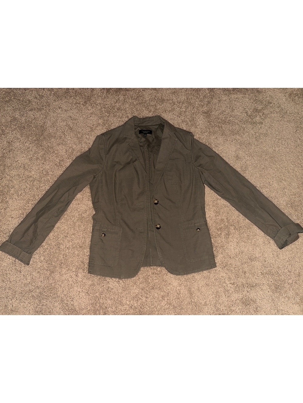 Talbots Women's Olive Green Blazer Jacket Size 10